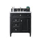 James Martin Brittany 30" Single Vanity Black Onyx with 3 cm Classic White Quartz Top 650-V30-BKO-3CLW