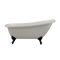 Cambridge Plumbing Acrylic Slipper Bathtub 61"x28" No Faucet Drillings and BRZ Feet