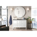 James Martin Athens 48" Single Vanity Cabinet Glossy White with 3 cm Gray Expo Quartz Top E645-V48-GW-3GEX