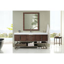 James Martin Columbia 72" Single Vanity Coffee Oak with Glossy White Composite Top 388-V72S-CFO-BN-GW