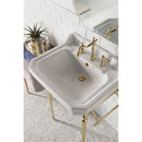 James Martin Wellington 24" Single Console Single Sink with Brass Finish Stand 318-V24-BRS-CRM