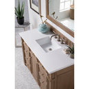 James Martin Bristol 48" Single Vanity Whitewashed Walnut with 3 cm Classic White Quartz Top 157-V48-WW-3CLW