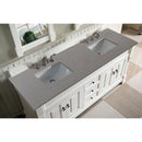 James Martin Brookfield 72" Bright White Double Vanity with 3 cm Gray Expo Quartz Top 147-V72-BW-3GEX