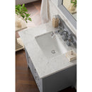 James Martin Palisades 30" Single Vanity Silver Gray with 3 cm Carrara Marble Top 527-V30-SL-3CAR