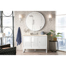 James Martin Athens 48" Single Vanity Cabinet Glossy White with 3 cm Eternal Marfil Top E645-V48-GW-3EMR