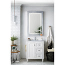 James Martin Copper Cove Encore 30" Single Vanity Bright White with 3 cm Eternal Jasmine Pearl Quartz Top 301-V30-BW-3EJP