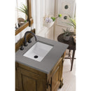 James Martin Brookfield 26" Country Oak Single Vanity with 3 cm Gray Expo Quartz Top 147-114-V26-COK-3GEX