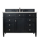 James Martin Brittany 48" Black Onyx Single Vanity with 3 cm Eternal Serena Quartz Top 650-V48-BKO-3ESR