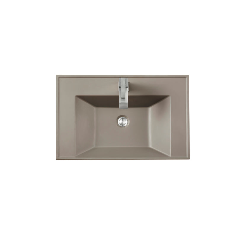 James Martin 27.6" Single Sink Top Stone Grey SWC-S27.6-STG