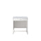 James Martin Athens 30" Countertop Unit Makeup Counter Glossy White with 3 cm Carrara Marble Top E645-DU30-GW-3CAR