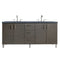 James Martin Metropolitan 72" Double Vanity Silver Oak with 3 cm Charcoal Soapstone Quartz Top 850-V72-SOK-3CSP