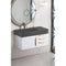 James Martin Mercer Island 36" Single Vanity Glossy White Radiant Gold with Dusk Gray Glossy Composite Top 389-V36-GW-G-DGG