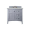 James Martin Palisades 36" Single Vanity Silver Gray with 3 cm Ethereal Noctis Quartz Top 527-V36-SL-3ENC