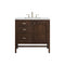 James Martin Addison 36" Single Vanity Cabinet Mid Century Acacia with 3 cm Ethereal Noctis Quartz Top E444-V36-MCA-3ENC