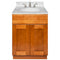 Brown Bathroom Vanity 24", Cara White Marble Top, Faucet LB4B CW258-24NP-4B