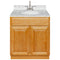 Brown Bathroom Vanity 30", Cara White Marble Top, Faucet LB6B CW314-30RC-6B