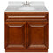 Brown Bathroom Vanity 36", Cara White Marble Top, Faucet LB5B CW374-36GN-5B