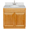 Brown Bathroom Vanity 36", Cara White Marble Top, Faucet LB6B CW374-36RC-6B