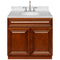 Brown Bathroom Vanity 36", Cara White Marble Top, Faucet LB7B CW378-36GN-7B