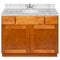 Brown Bathroom Vanity 42", Cara White Marble Top, Faucet LB5B CW434-42NP-5B