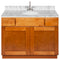 Brown Bathroom Vanity 42", Cara White Marble Top, Faucet LB6B CW434-42NP-6B