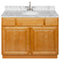 Brown Bathroom Vanity 42", Cara White Marble Top, Faucet LB6B CW434-42RC-6B