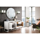 James Martin Athens 60" Single Vanity Cabinet  Glossy White with 3 cm Ethereal Noctis Top E645-V60S-GW-3ENC