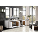 James Martin Athens 72" Double Vanity Cabinet Glossy White with 3 cm Eternal Serena Top E645-V72-GW-3ESR