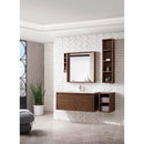 James Martin Milan 47.3" Single Vanity Cabinet Mid Century Walnut with Glossy White Composite Top 801V47.3WLTGW