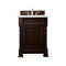 James Martin Brookfield 26" Burnished Mahogany Single Vanity with 3 cm Ethereal Noctis Quartz Top 147-114-V26-BNM-3ENC