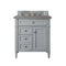 James Martin Brittany 30" Single Vanity Urban Gray with 3 cm Grey Expo Quartz Top 650-V30-UGR-3GEX