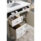 James Martin Brittany 36" Bright White Single Vanity with 3 cm Arctic Fall Solid Surface Top 650-V36-BW-3AF