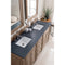 James Martin Bristol 72" Double Vanity Whitewashed Walnut with 3 cm Charcoal Soapstone Quartz Top 157-V72-WW-3CSP