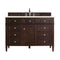 James Martin Brittany 48" Burnished Mahogany Single Vanity with 3 cm Eternal Marfil Quartz Top 650-V48-BNM-3EMR