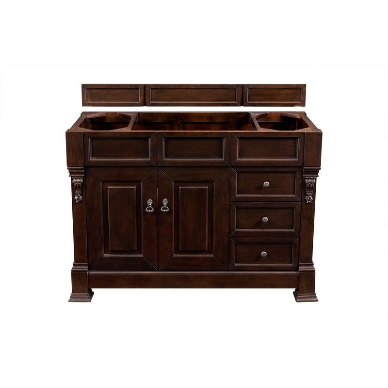 James Martin Brookfield 48" Burnished Mahogany Single Vanity with 3 cm Galala Beige Top 147-114-5266-3OGLB