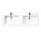 James Martin Composite Countertop 47" W x 18" D Sink Double Basins White Glossy CSP-S4718D-WG