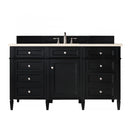 James Martin Brittany 60" Single Vanity Black Onyx with 3 cm Eternal Marfil Quartz Top 650-V60S-BKO-3EMR