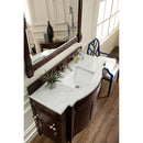 James Martin Brittany 46" Single Vanity Burnished Mahogany with 3 cm Carrara Marble Top 650-V46R-BNM-CAR