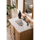 James Martin Providence 36" Single Vanity Cabinet Driftwood with 3 cm Classic White Quartz Top 238-105-5511-3CLW