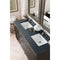 James Martin Metropolitan 60" Double Vanity Silver Oak with 3 cm Charcoal Soapstone Quartz Top 850-V60D-SOK-3CSP