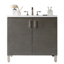 James Martin Metropolitan 36" Silver Oak Single Vanity with 3 cm Arctic Fall Solid Surface Top 850-V36-SOK-3AF