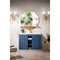 James Martin Alicante' 39.5" Single Vanity Cabinet Azure Blue with White Glossy Composite Countertop E110V39.5AZBWG