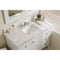 James Martin Palisades 48" Single Vanity Bright White with 3 cm Carrara Marble Top 527-V48-BW-3CAR