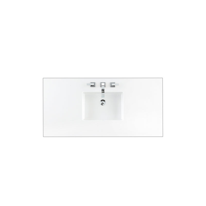 James Martin 48" Single Top 3 cm Classic White Quartz with Sink 050-S48-CLW-SNK