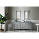 James Martin Brittany 72" Urban Gray Double Vanity with 3 cm Carrara Marble Top 650-V72-UGR-3CAR