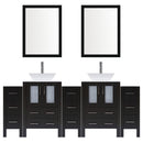 LessCare 108" Modern Bathroom Vanity Set with Mirror and Sink LV2-C21-108-B (Espresso)