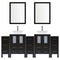 LessCare 96" Modern Bathroom Vanity Set with Mirror and Sink LV2-C20-96-B (Espresso)