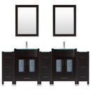 LessCare 108 Black Vanity Set - Two 36 Sink Bases, Three 12 Drawer Bases (LV3-C21-108-B)