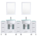 LessCare 108 White Vanity Set - Two 36 Sink Bases, Three 12 Drawer Bases (LV3-C21-108-W)