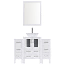 LessCare 48" Modern Bathroom Vanity Set with Mirror and Sink LV2-C4-48-W (White)